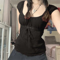 Medieval Lace Off Shoulder Tee