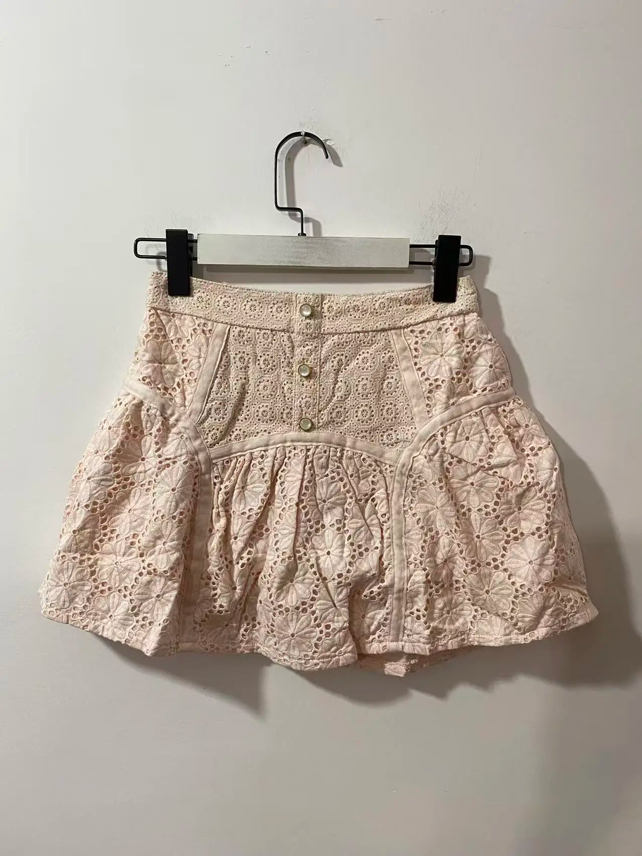 Lace Mesh Embroidery Mini Skirt Unique Short Skirts